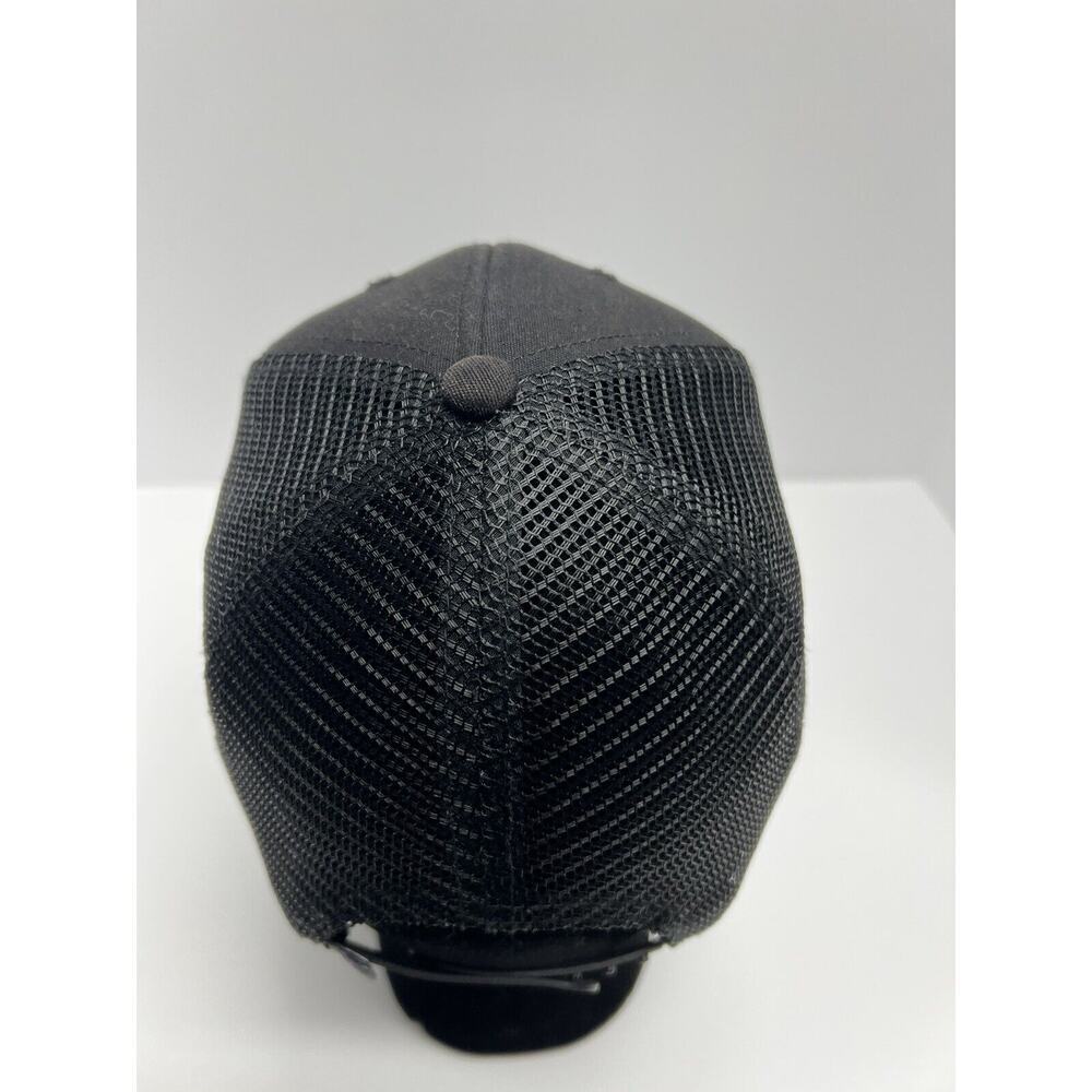 Patagonia Unisex Ball Cap P-6 Logo Trucker Snap Back Hat Mesh Black - Picture 8 of 10